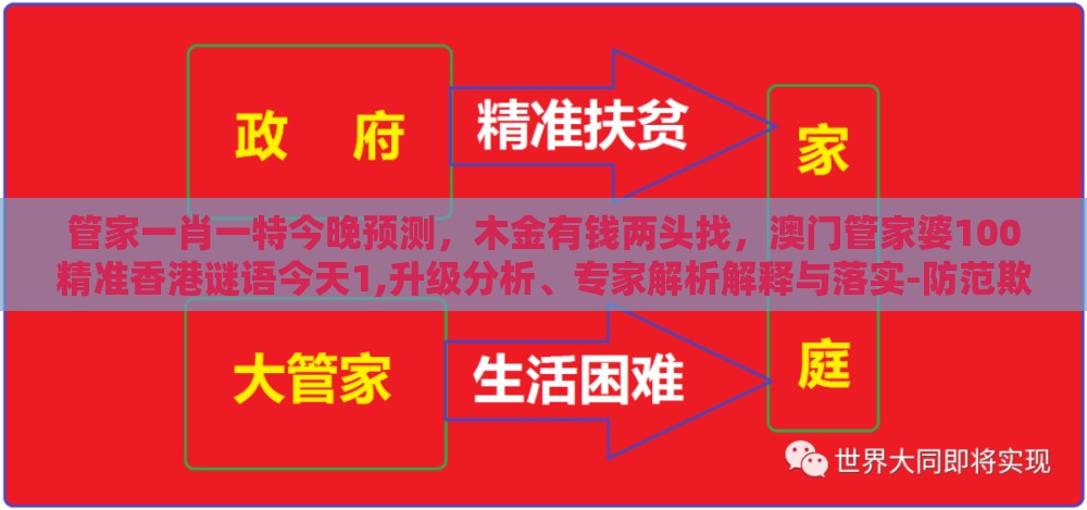 管家一肖一特今晚预测，木金有钱两头找，澳门管家婆100精准香港谜语今天1,升级分析、专家解析解释与落实-防范欺诈的假推销词